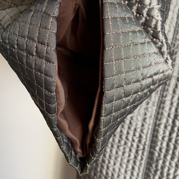 Kenneth Cole NY Women’s Overcoat Size M Mid Length Metallic Gray Quiet Luxury - Picture 6 of 9